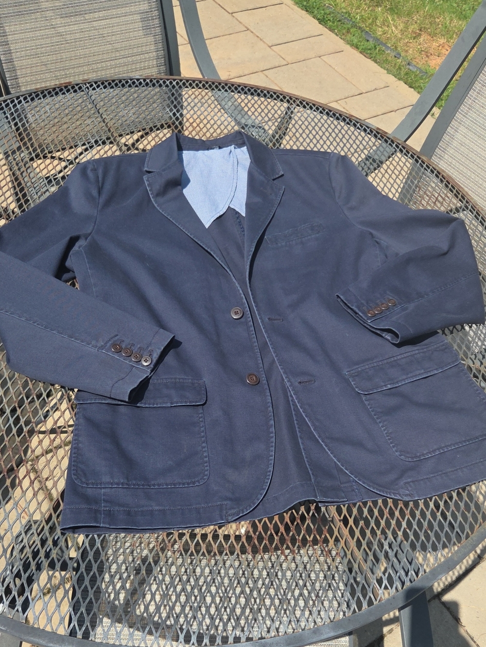 L.L. Bean Navy Lightweight Casual Blazer Jacket